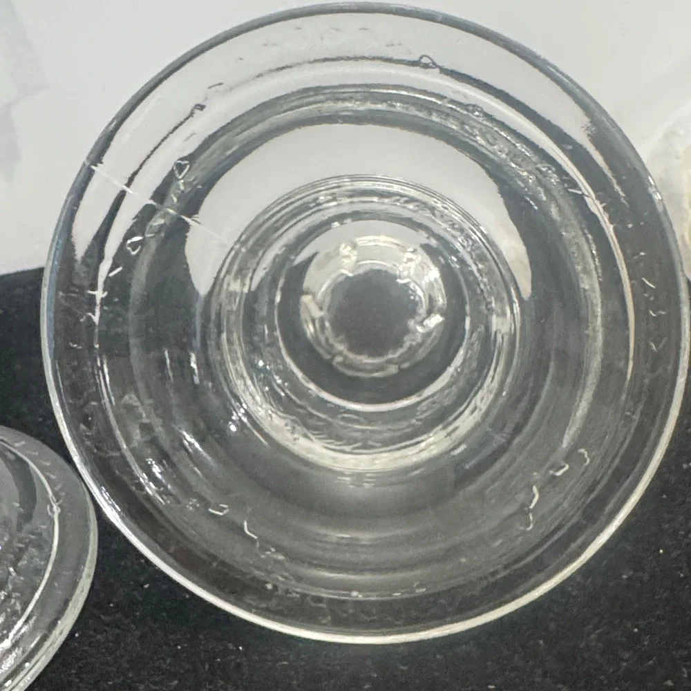 Pair of 1980s Indiana Glass Recollection clear candle holders